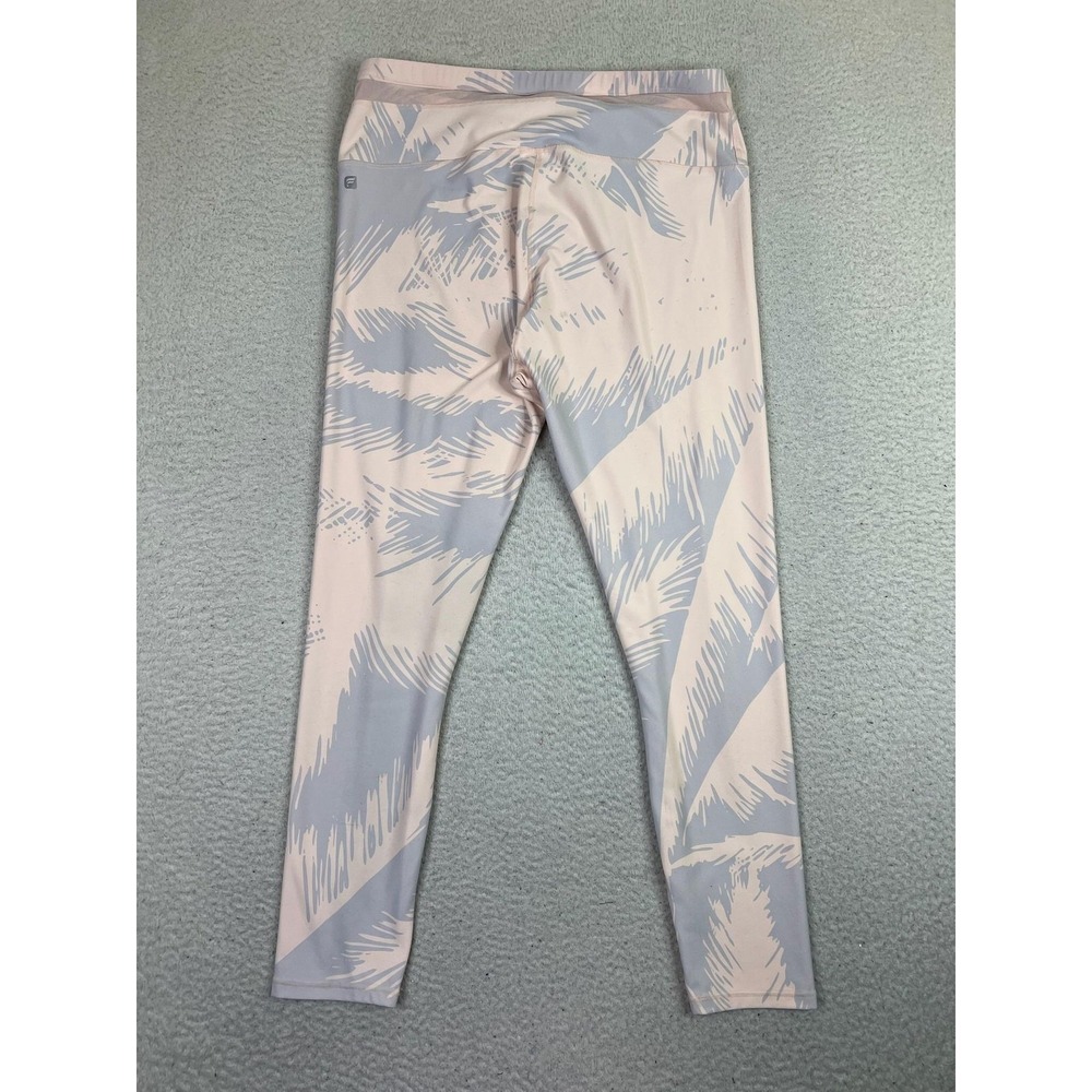 Fabletics Leggings Womens XL Pink Gray Abstract Print Yoga Pants PT1721065-1927